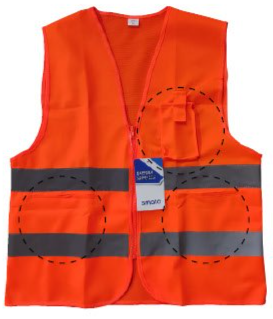 적색 면 안전조끼