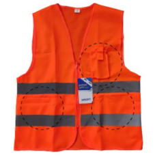 적색 면 안전조끼