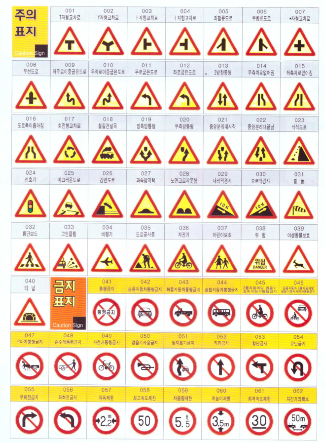 교통주의 표지판 1