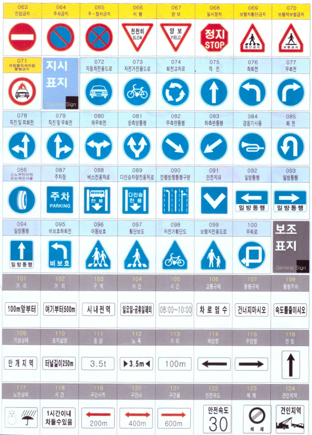 교통주의 표지판 2