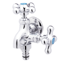 십자 두갈래 수도꼭지